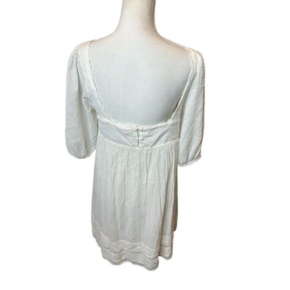 Revolve AUGUSTE  Dress Women S White Ruffle Mini Babydoll Tierd Textured Fairy - Picture 3 of 6
